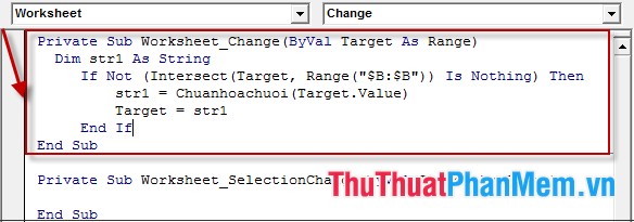 Normalize string when pressing Enter key in Excel Picture 6