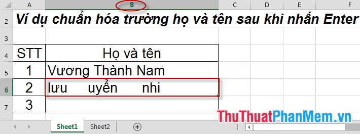 Normalize string when pressing Enter key in Excel Picture 7