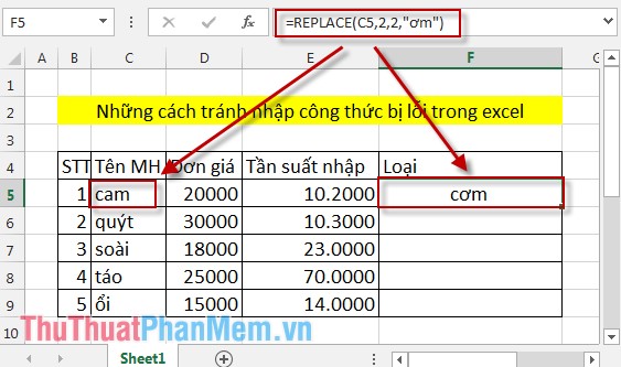 Notes when typing formulas to avoid typing errors in Excel Picture 6