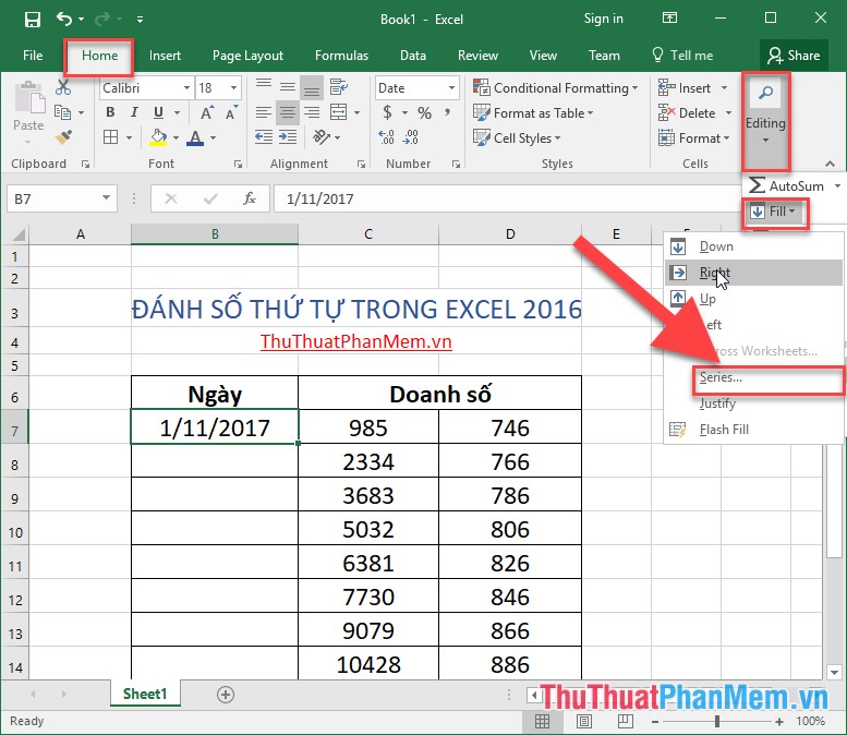 Numbering in Excel 2016 Picture 9