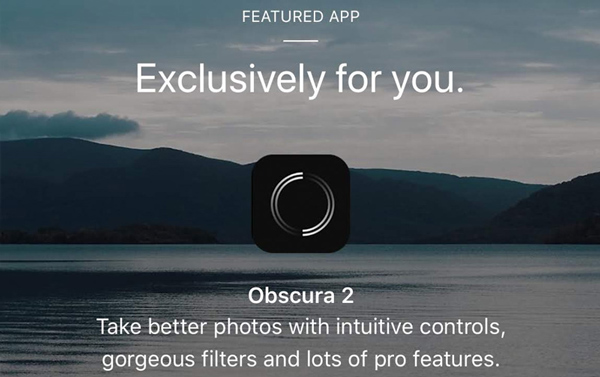 Offers Obscura 2, professional photography app for iPhone and iPad for $ 4.99, is free Picture 2