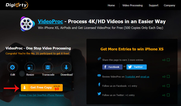 Offers, VideoProc - professional video processing software for $ 79, are free Picture 3