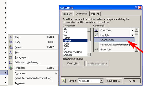 Office tips: Create a Short Context menu in MSWord Picture 7