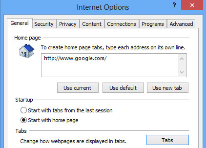 Open multiple web pages when the browser starts Picture 8