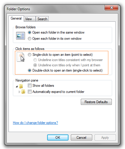 Open the file, open the folder with a mouse click Picture 5