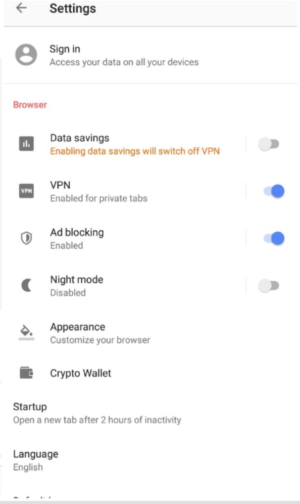 Opera on Android has unlimited free VPN integration Picture 3