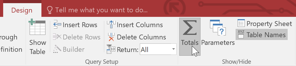 Options to create data queries in Access 2016 Picture 10