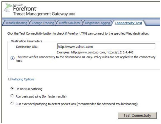 Overview of the TMG Firewall Troubleshooting feature Picture 11