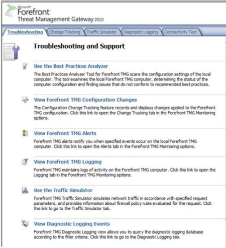 Overview of the TMG Firewall Troubleshooting feature Picture 2