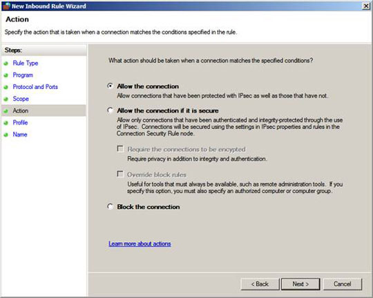 Overview of Windows Server 2008 Firewall with advanced security features (continued part 3) Picture 12