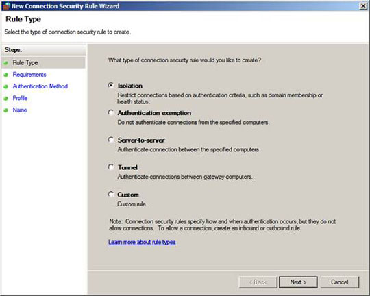Overview of Windows Server 2008 Firewall with advanced security features (continued part 3) Picture 2