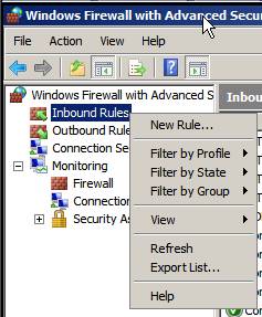 Overview of Windows Server 2008 Firewall with advanced security features (continued part 3) Picture 6