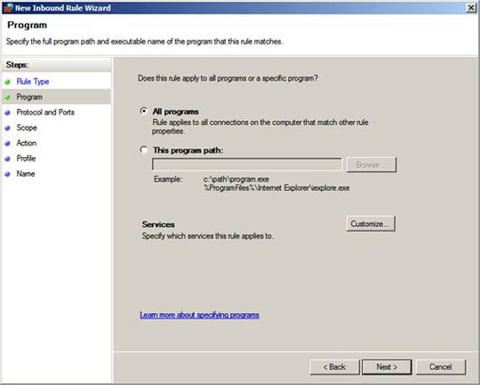 Overview of Windows Server 2008 Firewall with advanced security features (continued part 3) Picture 8