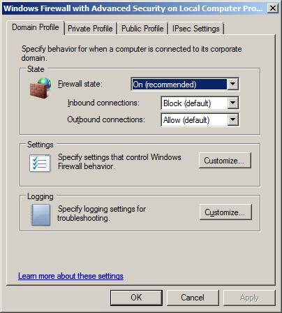 Overview of Windows Server 2008 Firewall with advanced security features Picture 5