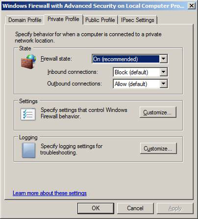 Overview of Windows Server 2008 Firewall with advanced security features Picture 7