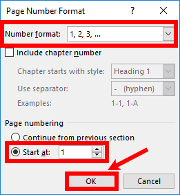 Page numbering in Word 2007, 2010, 2013 and 2016 Picture 10