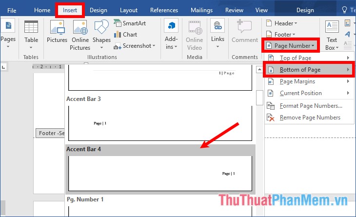 Page numbering in Word 2007, 2010, 2013 and 2016 Picture 8