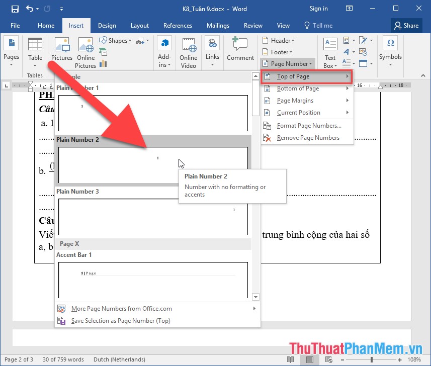 how to start page numbering from a specific page in microsoft word