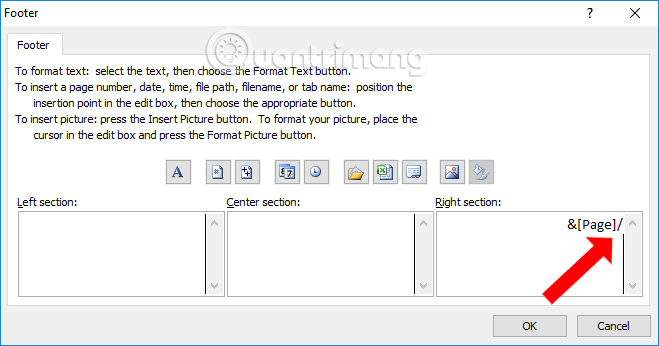 Page numbering method of type 1/2 in Excel Picture 4