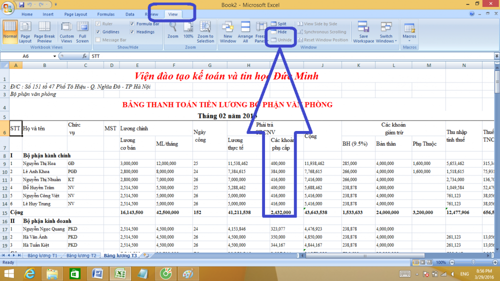 Part 4: Hide Sheet, Sheet tab, Scroll Bar, Workbook Picture 8