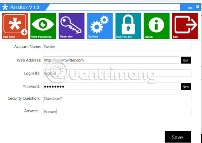 PassBox: Manager and create a free password for Windows 10/8/7 Picture 3