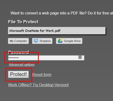 Password setting tools for PDF files Picture 11