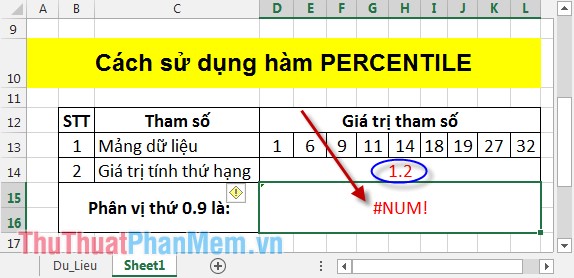 PERCENTILE function - The function returns the kth percentile in Excel Picture 3