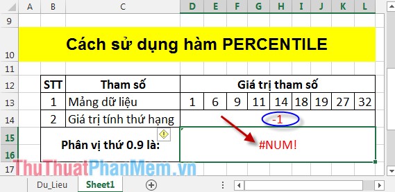 PERCENTILE function - The function returns the kth percentile in Excel Picture 4