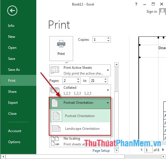 Perform printing in Excel Picture 5