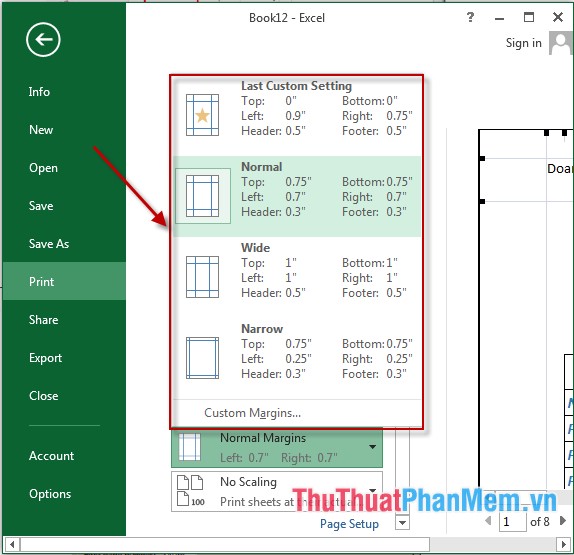 Perform printing in Excel Picture 6