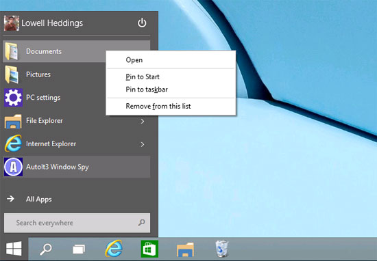Personalize the Start Menu of Windows 10 Picture 13