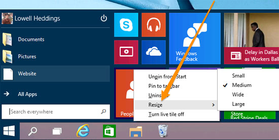Personalize the Start Menu of Windows 10 Picture 5