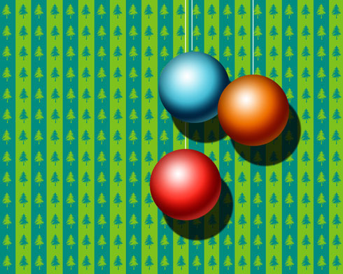 PhotoShop: Create a Christmas card with a decorative sphere Picture 15