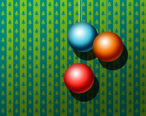 PhotoShop: Create a Christmas card with a decorative sphere Picture 17