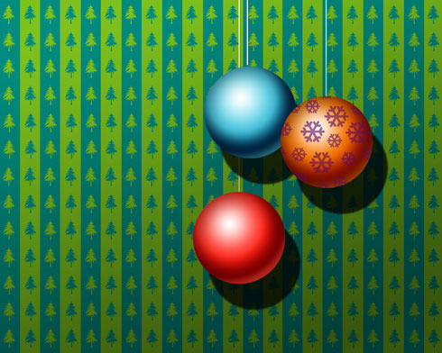 PhotoShop: Create a Christmas card with a decorative sphere Picture 20