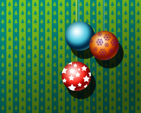 PhotoShop: Create a Christmas card with a decorative sphere Picture 21
