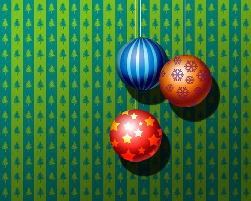 PhotoShop: Create a Christmas card with a decorative sphere Picture 26