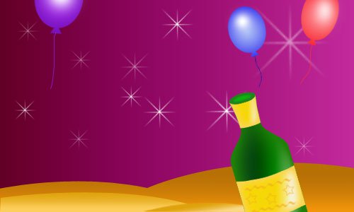 Photoshop CS: Creativity with New Year's greeting card (Part III) Picture 30