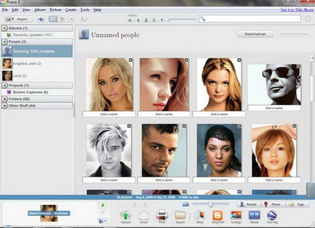Picasa 3.5: Add face classification feature Picture 1