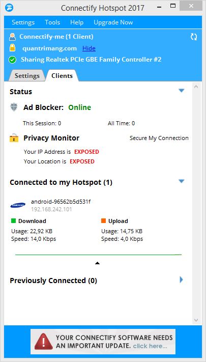 Play WiFi from your laptop easily with Connectify Hotspot Picture 6