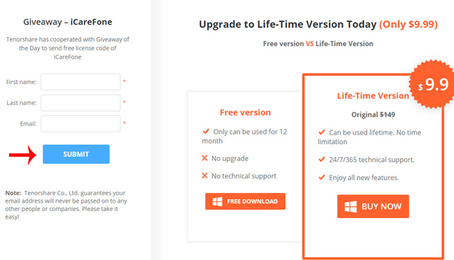 Please download iCareFone, software to support data management on iOS devices for Windows computers, being free Picture 3