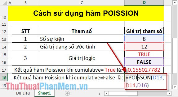 POISSON function - The function returns the Poisson distribution in Excel Picture 5