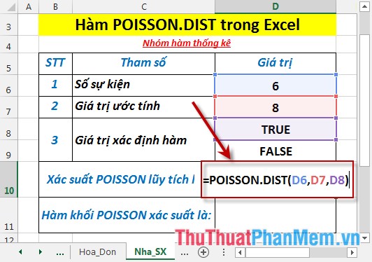 POISSON.DIST function - The function returns the Poisson distribution in Excel Picture 3