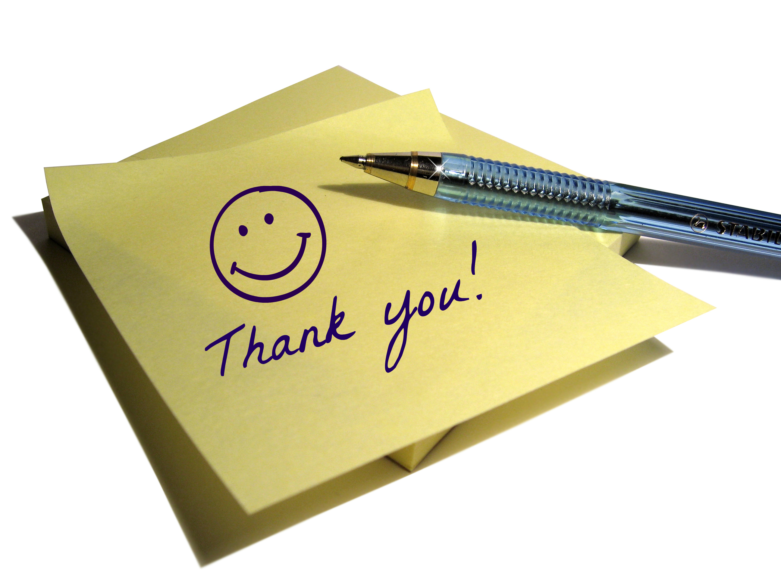 thank you note at the end of presentation