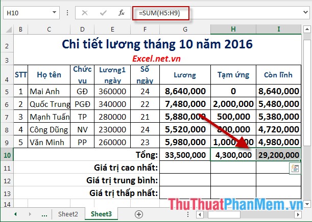 Practice exercises on payroll in Excel Picture 7