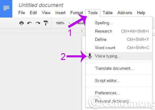 Prepare voice text on Google Docs Picture 1
