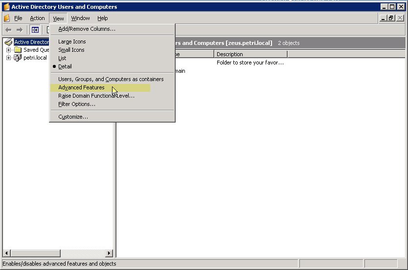 Prevent deleting data in Windows Server 2003 Active Directory Picture 3