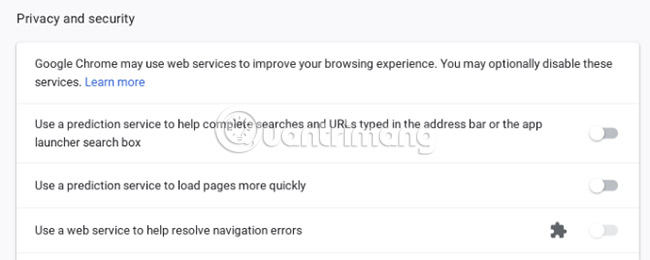 Privacy practices on Google Chrome Picture 13