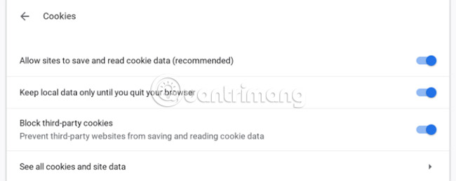 Privacy practices on Google Chrome Picture 3