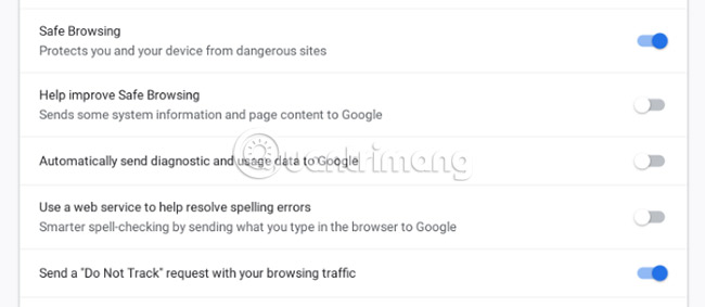 Privacy practices on Google Chrome Picture 5